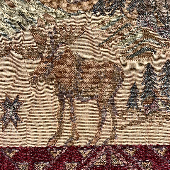 moose bear mountain scene tapestry placemats set of 4 - Picture 4 of 10